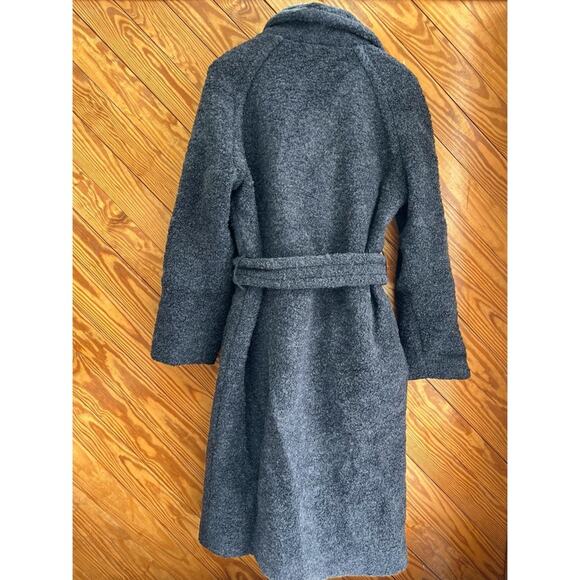 GANNI Boucle Wool Blend Wrap Coat - Picture 4 of 12